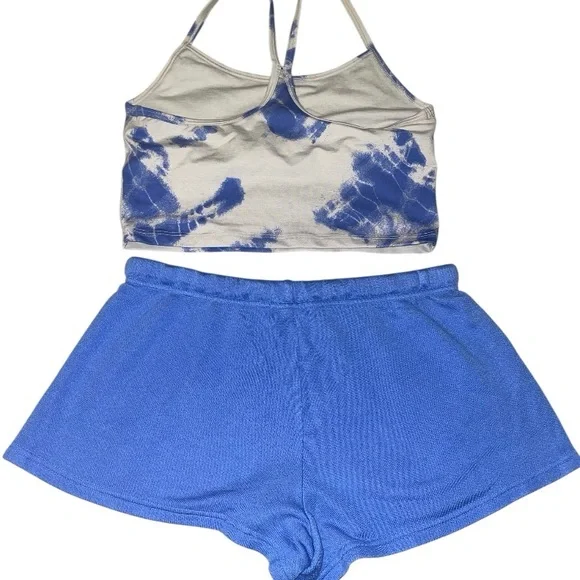 NWT Offline by Aerie KEEP IT 100 Fleece Shorts & Matching Sports Bra 2 Piece Set - Picture 4 of 9